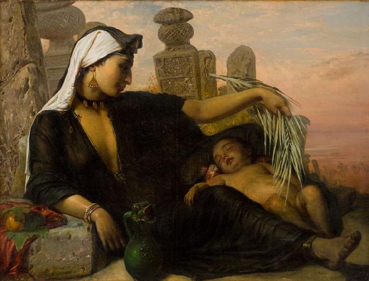  Egyptian Fellah woman with her child.